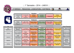 1&deg; Semestre - 2014