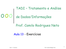 Exerc&iacute;cios e Respostas