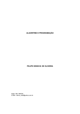 algoritmo e programa&ccedil;&atilde;o felipe denis m. de oliveira