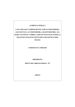 AUDIÊNCIA PÚBLICA CASO ARNALDO