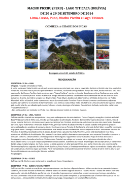Machu Picchu e Lago titicaca