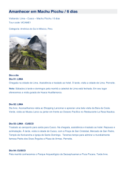 Amanhecer em Machu Picchu / 6 dias - Scan