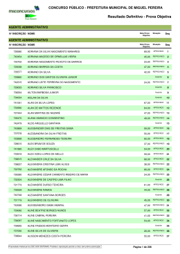 resultado definitivo - prova objetiva