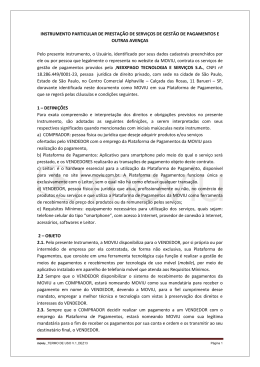 INSTRUMENTO PARTICULAR DE PRESTA&Ccedil;&Atilde;O DE