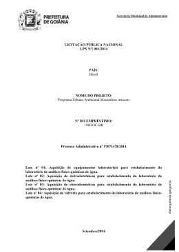 Edital - Prefeitura de Goi&acirc;nia