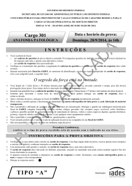 301 &ndash; Anatomia &ndash; Patol&oacute;gica &ndash; Prova Tipo A