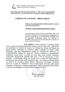 iii, Poder Judiciário do Estado de Minas Gerais Justiça de Primeira
