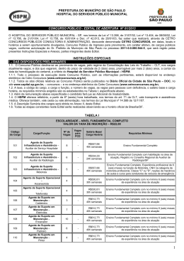 EDITAL HSPM n 01 - Verso para Validao
