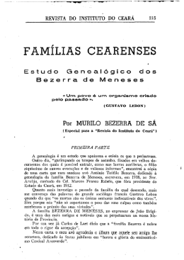 Famílias Cearenses - Estudo genealógico dos