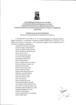 Inscri&ccedil;&atilde;o homologadas membros &ndash; seguran&ccedil;a