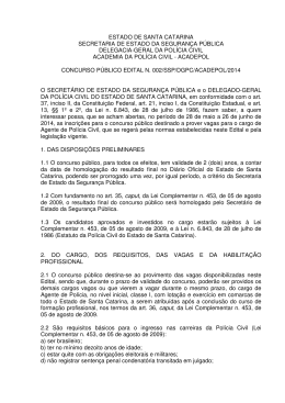 EDITAL Agente da Pol&iacute;cia Civil