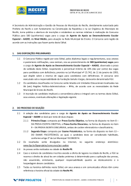 Prefeitura do Recife - Fundação Getulio Vargas