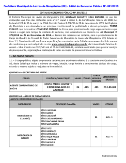 Edital - Universidade Patativa do Assar&eacute;