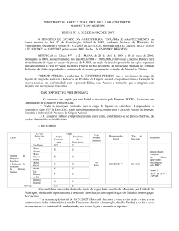 Edital n&ordm; 3, de 2 de mar&ccedil;o de 2007