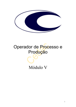 Operador de Processo e Produção Módulo V