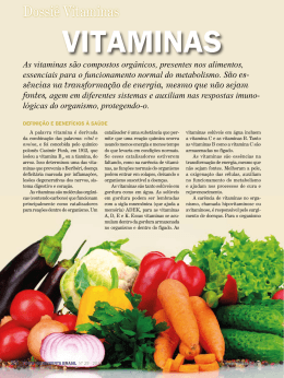 dossi&ecirc; especial:vitaminas