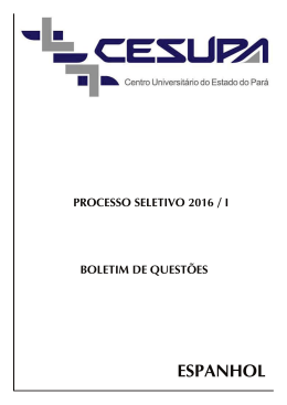 Prova Objetiva e Reda&ccedil;&atilde;o - Espanhol
