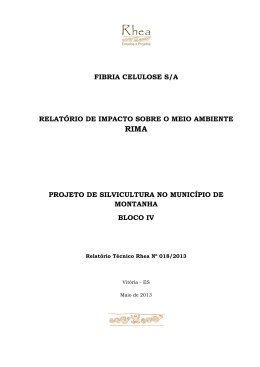 FIBRIA CELULOSE S/A RELAT&Oacute;RIO DE IMPACTO SOBRE O