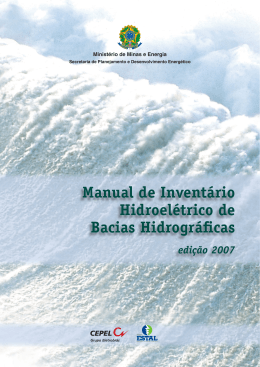 Manual de Inventário Hidroelétrico de Bacias Hidrográficas