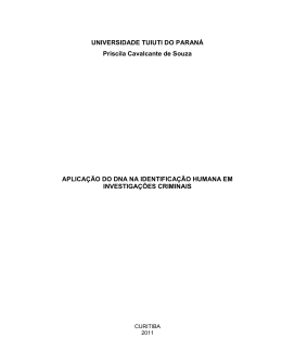 aplicacao do dna na identificacao humana em - TCC On-line