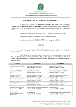 PORTARIA N&ordm; 1.422, DE 7 DE AGOSTO DE 2014 &ndash; PARTE