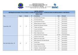 EDITAL 048/2014 OBTEN&Ccedil;&Atilde;O DE NOVO T&Iacute;TULO PARA - Unifal-MG