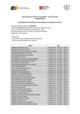 Homologa&ccedil;&atilde;o das Inscri&ccedil;&otilde;es - e-clam