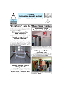 Agosto/2007 - Funda&ccedil;&atilde;o Padre Albino