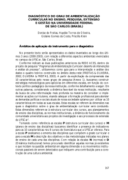 diagnóstico do grau de ambientalização curricular no ensino