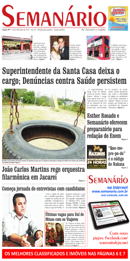Seman&aacute;rio de Jacare&iacute;