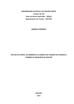 Estudo do perfil da demanda da Ag&ecirc;ncia de Viagem FAG viagens e
