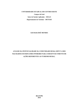 An&aacute;lise da potencialidade da Comunidade Rural Bituva dos