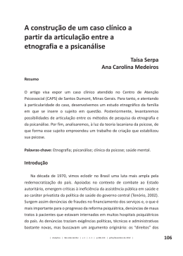 A construção de um caso clínico a partir da articulação entre a