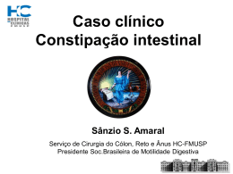 Caso clínico Constipação intestinal