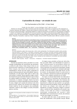 A psican&aacute;lise da crian&ccedil;a - Universidade Federal da Bahia