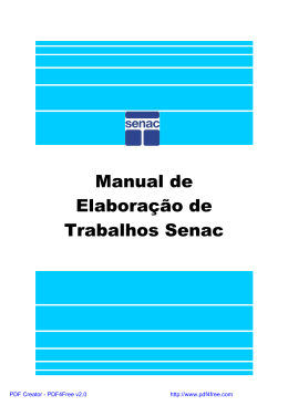 Manual de Elaboração de Trabalhos Senac