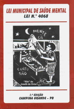 Lei Municipal de Sa&uacute;de Mental-Campina Grande-PB