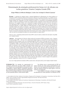 Determina&ccedil;&atilde;o da orienta&ccedil;&atilde;o preferencial de forma (opf) de silicatos
