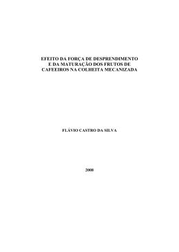 efeito da for&ccedil;a de desprendimento e da matura&ccedil;&atilde;o dos