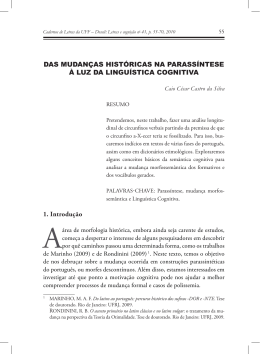 Das mudan&ccedil;as hist&oacute;ricas na parass&iacute;ntese &agrave; luz da lingu&iacute;stica cognitiva