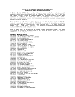 EDITAL DE NOTIFICA&Ccedil;&Atilde;O APLICA&Ccedil;&Atilde;O DE - Detran-ES