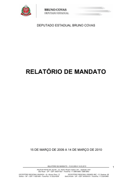RELATÓRIO DE MANDATO