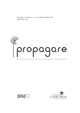 Propagare v.1, n.4, julho-dezembro de 2012