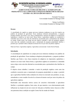 alternativa de perman&ecirc;ncia no campo para o pequeno
