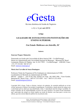 lealdade de estudantes em institui&ccedil;&otilde;es de ensino superior