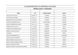 PRESTADORAS DE SERVI&Ccedil;OS DA IMPRENSA NACIONAL