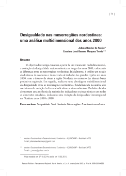 Portugu&ecirc;s - Revista Pol&iacute;tica e Planejamento Regional