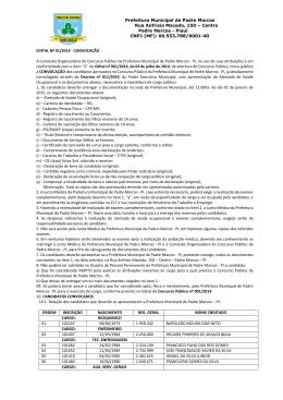 CONVOCAÇÃO - PADRE MARCOS