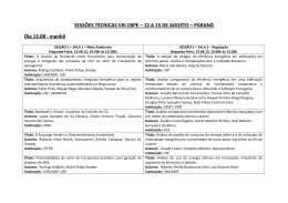 Dia 13.08 - manhã - SBPE - Sociedade Brasileira de Planejamento