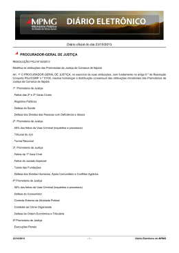 Di&aacute;rio oficial do dia 23/10/2013 PROCURADOR